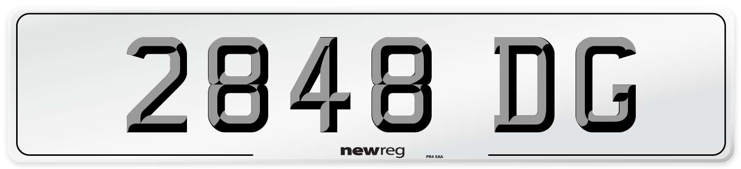 2848 DG Number Plate from New Reg